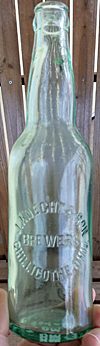 J. KNECHT & SON BREWERS EMBOSSED BEER BOTTLE