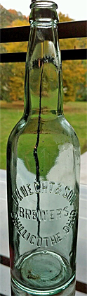 J. KNECHT & SON BREWERS EMBOSSED BEER BOTTLE