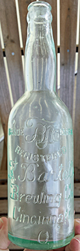 F. BARTELS BREWING COMPANY EMBOSSED BEER BOTTLE