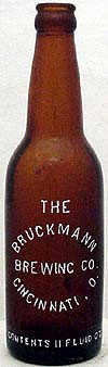 THE BRUCKMANN BREWING COMPANY EMBOSSED BEER BOTTLE