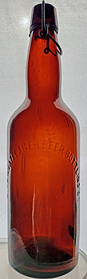 CINCINNATI LAGER BEER BOTTLING COMPANY EMBOSSED BEER BOTTLE