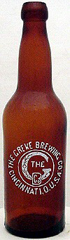 THE GERKE BREWING COMPANY EMBOSSED BEER BOTTLE