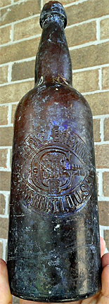 THE GERKE BREWING COMPANY EMBOSSED BEER BOTTLE