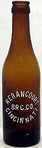 HERANCOURT BREWING COMPANY EMBOSSED BEER BOTTLE