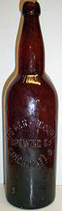 THE HERANCOURT BREWING COMPANY EMBOSSED BEER BOTTLE