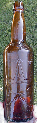 THE JUNG BREWING COMPANY EMBOSSED BEER BOTTLE