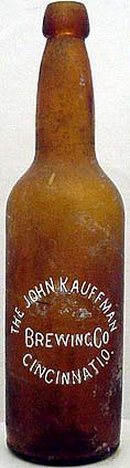 THE JOHN KAUFFMAN BREWING COMPANY EMBOSSED BEER BOTTLE