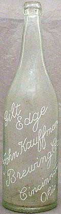 THE JOHN KAUFFMAN BREWING COMPANY EMBOSSED BEER BOTTLE