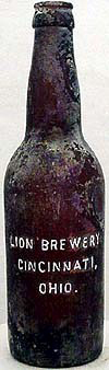 LION BREWERY EMBOSSED BEER BOTTLE