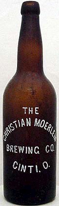 THE CHRISTIAN MOERLEIN BREWING COMPANY EMBOSSED BEER BOTTLE