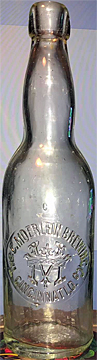 THE CHRISTIAN MOERLEIN BREWING COMPANY EMBOSSED BEER BOTTLE