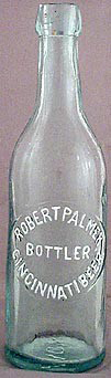 ROBERT PALMER BOTTLER CINCINNATI BEER EMBOSSED BEER BOTTLE