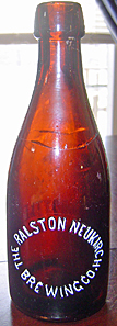 THE RALSTON NEURICH BREWING COMPANY EMBOSSED BEER BOTTLE