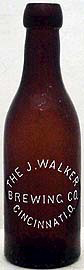 THE J. WALKER BREWING COMPANY EMBOSSED BEER BOTTLE