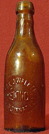 THE J. WALKER BREWING COMPANY EMBOSSED BEER BOTTLE