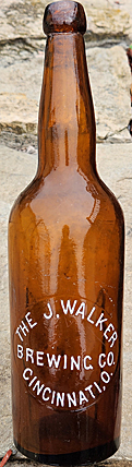 THE J. WALKER BREWING COMPANY EMBOSSED BEER BOTTLE