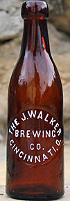 THE J. WALKER BREWING COMPANY EMBOSSED BEER BOTTLE