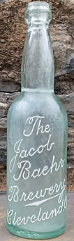 THE JACOB BAEHR BREWERY EMBOSSED BEER BOTTLE