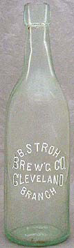 B. STROH BREWING COMPANY EMBOSSED BEER BOTTLE