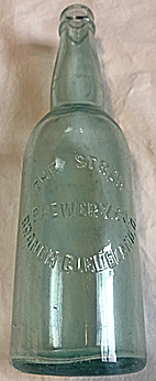 THE STROH BREWERY COMPANY EMBOSSED BEER BOTTLE