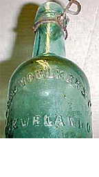 JACOB VOELKER & COMPANY SPARKLING LAGER BEER EMBOSSED BEER BOTTLE