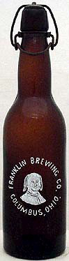 FRANKLIN BREWING COMPANY EMBOSSED BEER BOTTLE