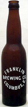 FRANKLIN BREWING COMPANY EMBOSSED BEER BOTTLE