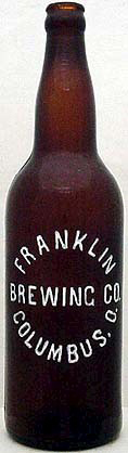 FRANKLIN BREWING COMPANY EMBOSSED BEER BOTTLE