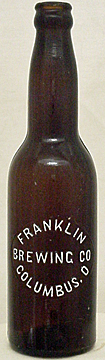 FRANKLIN BREWING COMPANY EMBOSSED BEER BOTTLE