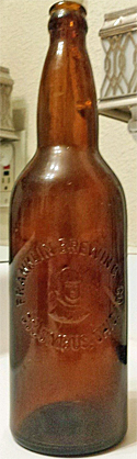 FRANKLIN BREWING COMPANY EMBOSSED BEER BOTTLE