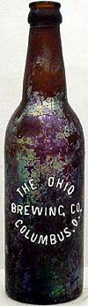 THE OHIO BREWING COMPANY EMBOSSED BEER BOTTLE