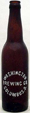 WASHINGTON BREWING COMPANY EMBOSSED BEER BOTTLE