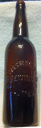 WASHINGTON BREWING COMPANY EMBOSSED BEER BOTTLE