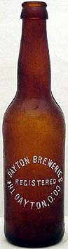 THE DAYTON BREWERIES COMPANY EMBOSSED BEER BOTTLE