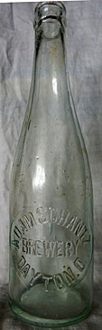 ADAM SCHANTZ BREWERY EMBOSSED BEER BOTTLE