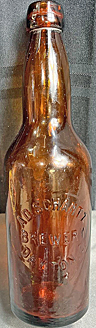 ADAM SCHANTZ BREWERY EMBOSSED BEER BOTTLE