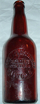 SCHANTZ & SCHWIND BREWERY EMBOSSED BEER BOTTLE