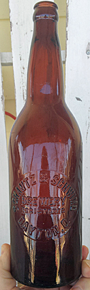 SCHANTZ & SCHWIND BREWERY EMBOSSED BEER BOTTLE