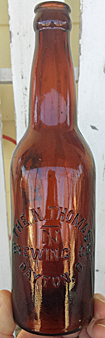 THE N. THOMAS BREWING COMPANY EMBOSSED BEER BOTTLE