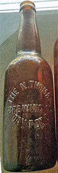 THE N. THOMAS BREWING COMPANY EMBOSSED BEER BOTTLE