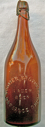 WIDMER BROTHERS LAGER BEER EMBOSSED BEER BOTTLE