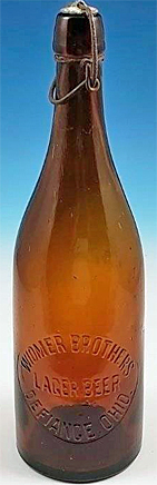 WIDMER BROTHERS LAGER BEER EMBOSSED BEER BOTTLE