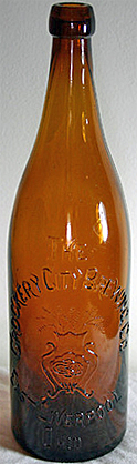 THE CROCKERY CITY BREWING COMPANY EMBOSSED BEER BOTTLE