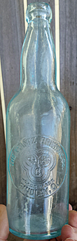 THE KRANTZ BREWING COMPANY EMBOSSED BEER BOTTLE