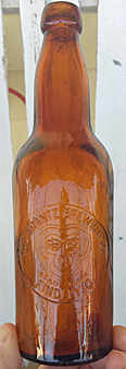 THE KRANTZ BREWING COMPANY EMBOSSED BEER BOTTLE