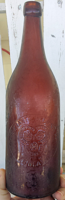 THE KRANTZ BREWING COMPANY EMBOSSED BEER BOTTLE