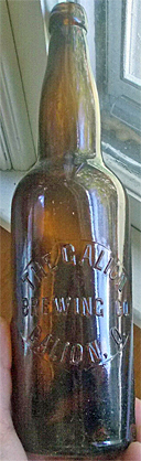 THE GALION BREWING COMPANY EMBOSSED BEER BOTTLE