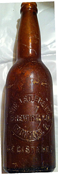 THE LEO EBERT BREWING COMPANY EMBOSSED BEER BOTTLE