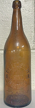 THE LEO EBERT BREWING COMPANY EMBOSSED BEER BOTTLE