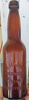 THE LEO EBERT BREWING COMPANY EMBOSSED BEER BOTTLE